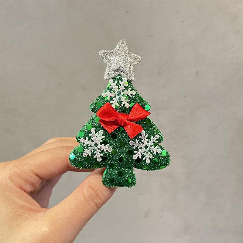 2023 Christmas Tree Hair Clips for Girls - Festive Bangs & Side Hair Accessories for Children