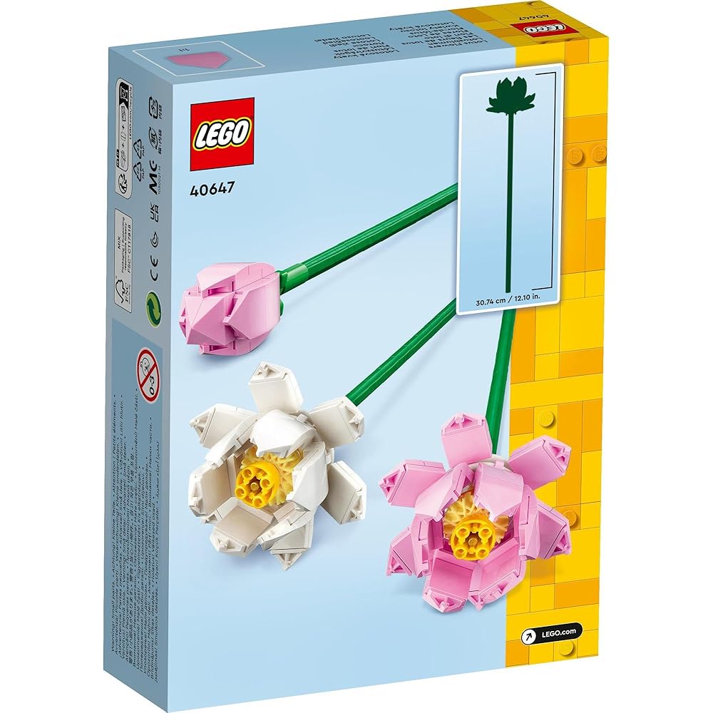 LEGO Botanical Lotus Flower Building Set 8-10 Years Decorative Toy for Kids