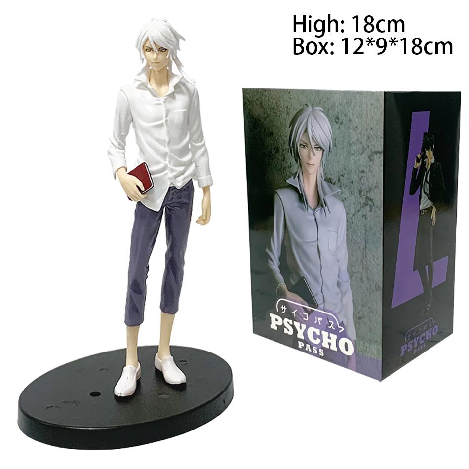 18cm Psycho-pass Psycho Pass Makishima Shougo Kougami Shinya Anime Pvc modelo 2Pcs figure escritorio periferia adornos muñe