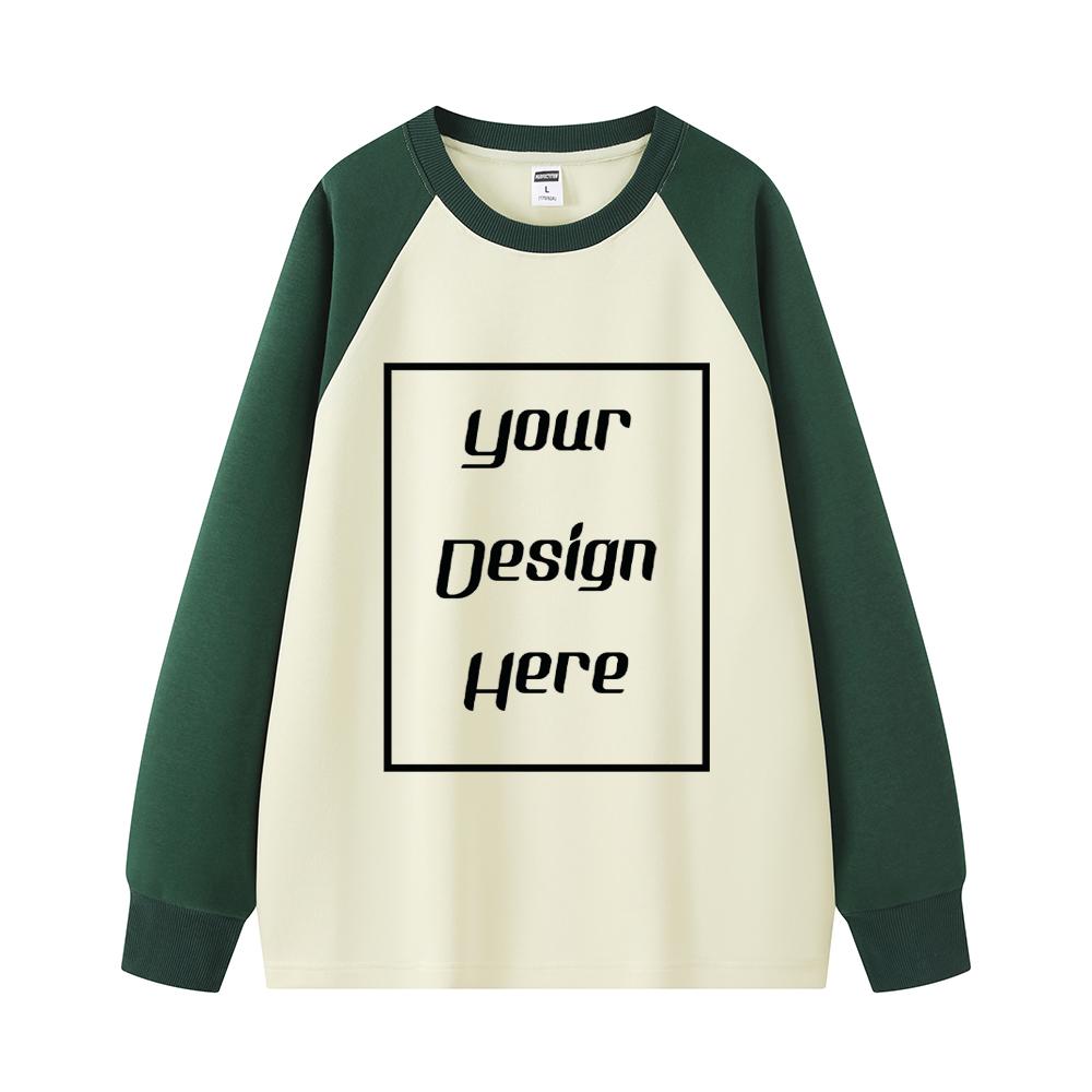 Korean Trend Unisex Loose Shoulder Sweatshirts Customized Pattern Print Men And Women Hoodie Long Sleeves O-neck Pullovers Sporty and Rich Clothing