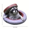 Raccoon Ornament Under Manhole Cover Garden Microlandscape Simulation Animal Resin Decor For Indoor/Outdoor Lawn, Tabletop Decor