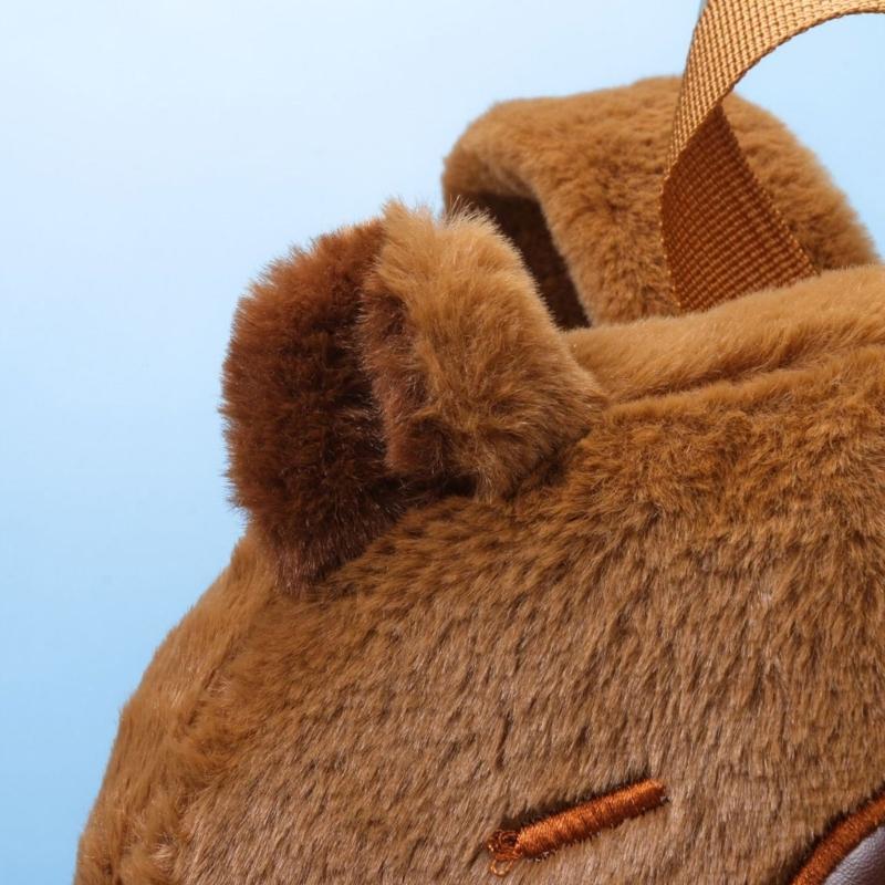 Capybara School Bag Spacious Plush Backpack For Children And Cartoon Lover Spacious And Comfortable Shoulder Bag
