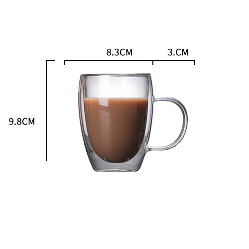 

Heat Resistant Transparent Glass Cup for Espresso Coffee Milk Whiskey Tea Beer Double Mug Cocktail Vodka Wine Creative Drinkware 401-500ml