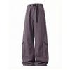 Pantaloni da Paracadutista Uomo Deostrutturati a Pieghe Sdoppiate Funzionali da Esterno Resistenti all'Acqua Casual Cargo Lunghi