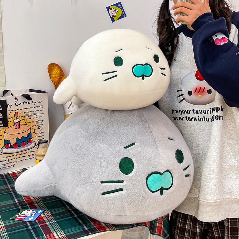 Marine Life Plush Seal Pillow With Pp Cotton Filling For Ocean Museum Souvenir