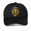 Lion Print with Golden Crown Design Baseball Cap Summer Casual Animal Pattern Top Harajuku Sun Hat Outdoor Mesh Trucker Hats