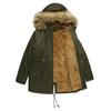 Plush Cotton Coat with Hood and Fur Collar, Winter Warm Coat, Large Size Women's Cotton Jacket