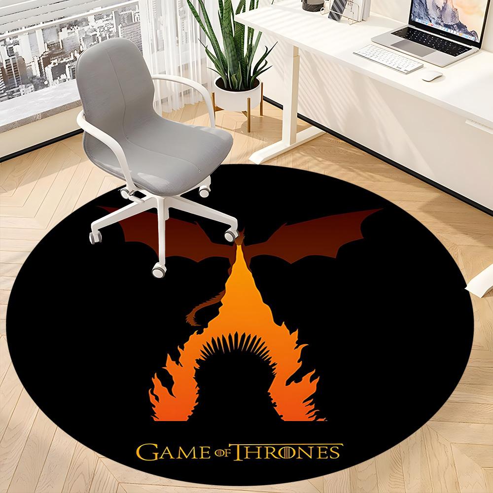 1 Stück Game of Thrones Büro Runder Teppich, Unter Bürostühlen Schlafzimmer Wohnzimmer Heimdekoration a0926083