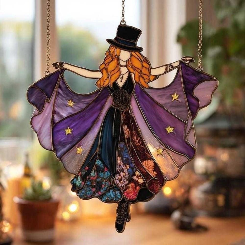 Acrylic Window Pendant Home Decor Hanging Suncatcher Vintage Wind Spinner  Garden