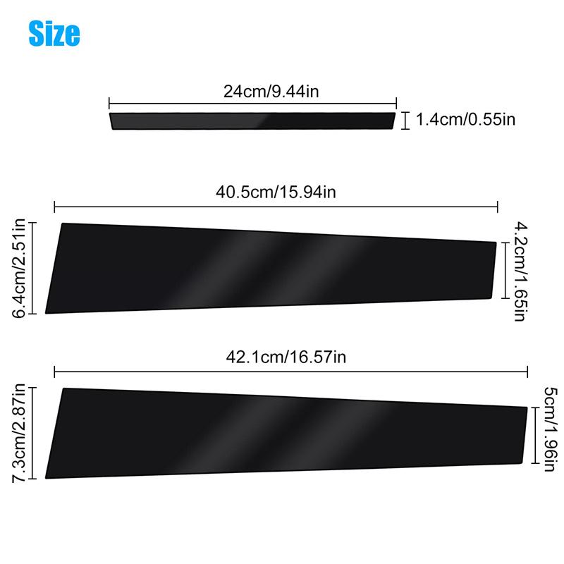 Car Sticker Pillar Posts Door Trim Covers Decorative Accessories 2007 2008 2009 2010 6Pcs For Honda Civic 2006-2011