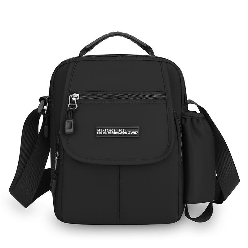 Men's Shoulder Bag Multi-Compartment Wear-Resistant Lightweight Handbag Business Travel Crossbody Bag