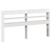 VidaXL Headboard with Shelves White 135 Cm Solid Pine Wood, Wooden Headboard, Headboard with Storage, Headboard 850954