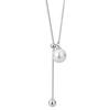 Factory Titanium Steel Pearl Necklace Women'S High Sense Elegant Fashion Pearl Long Necklace Autumn And Winter Sweater Chain Pendant