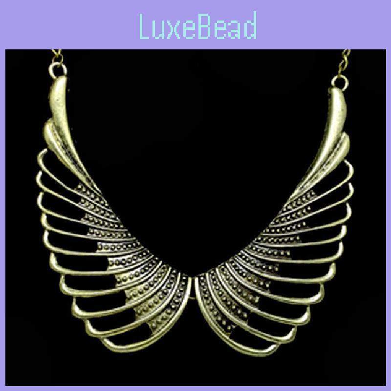 Angel Retro Fashionable Wing Pendant Women Metal Necklace For Travel Gift And