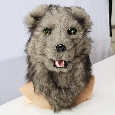 Bedårande plyschgrå vargfestmask