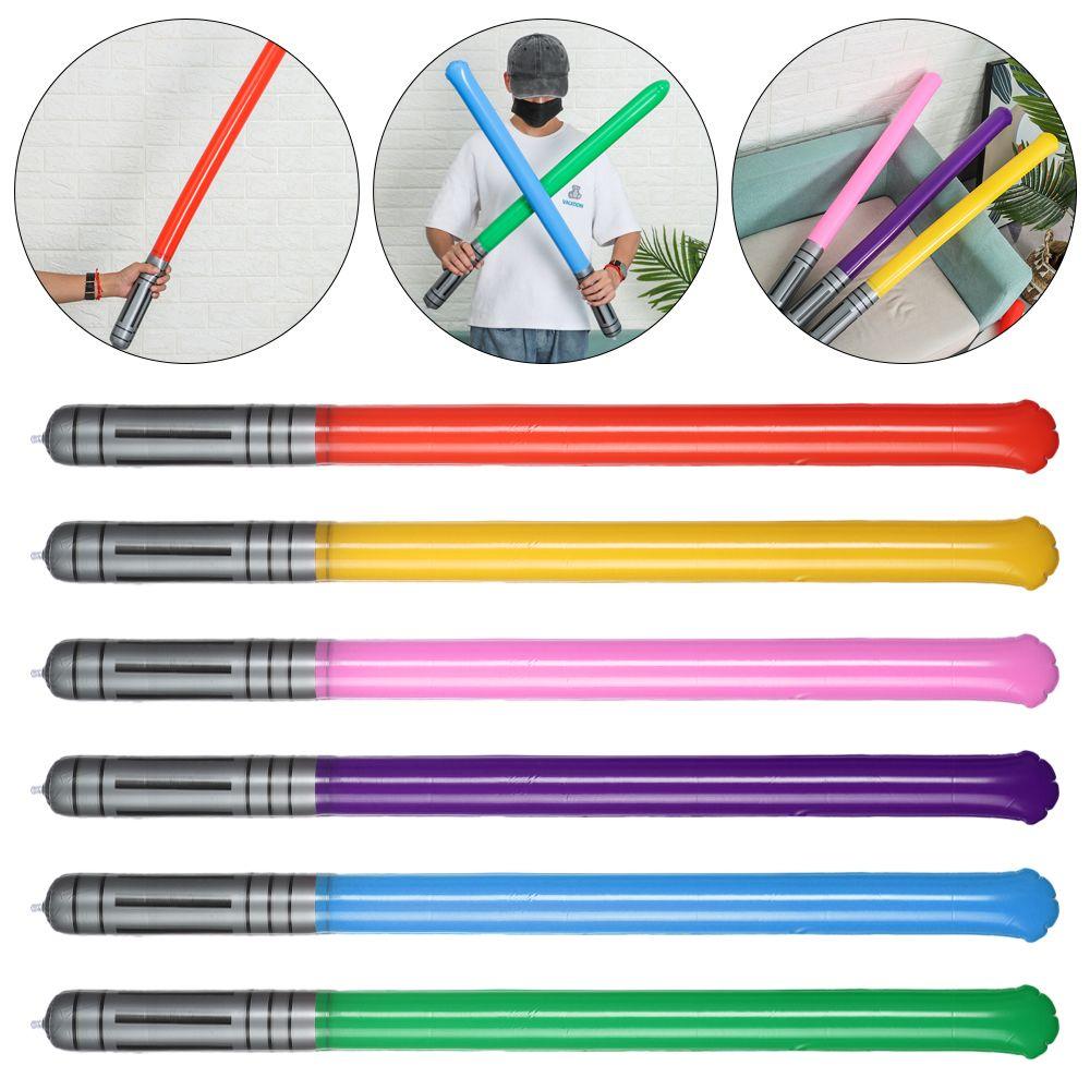 6Pcs Inflatable Cosplay Light Saber Inflatable Sword Toys Boys for Star Fans Children War Game Birthdays Party Props