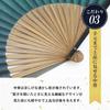 Stylish Business Fan Set with Fan Case and Handkerchief [Osaka Choseido] Men's - Kagerō (Dark Green)