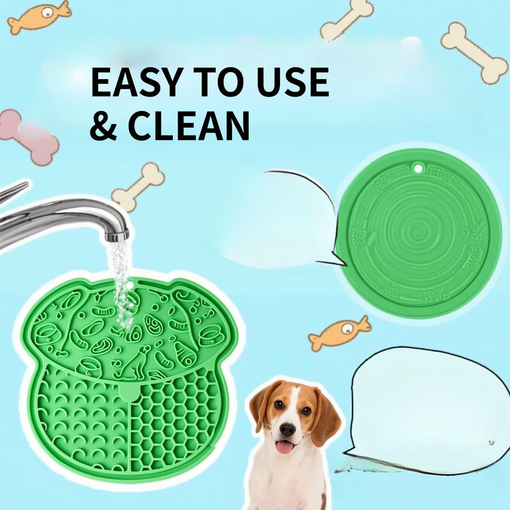 Slow Feeder Bowl, Silicone Lick Mat with Suction Cups for Dog Cat, Snuffle Mat for Pet Smell Training,Puzzle Toy for Bored Puppy