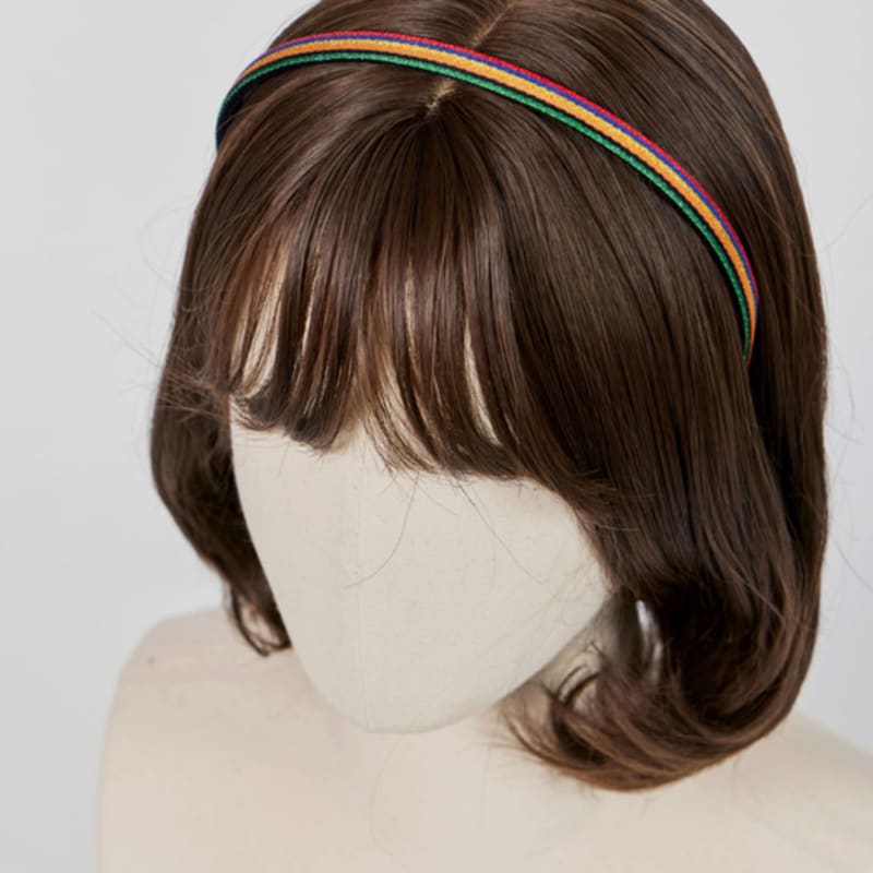 MAIA Gestreifte Stirnbänder (Wähle 2) - Blau, Senfgelb, Orange