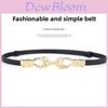 Leren Skinny Riem Voor Dames Met Verstelbaar Geen Gat Ontwerp Voor Casual Kleding