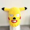 Personalized Funny Handmade Knitted Hat April Fool's Day Halloween Makeup Party Cosplay Supplies Headgear Mask