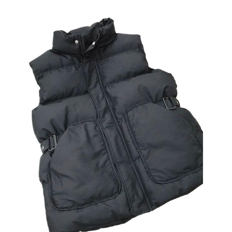 Women's Slimming Fashionable Stand-Up Collar Down Vest - Waist-Cinching Versatile Sleeveless Design for Autumn & Winter