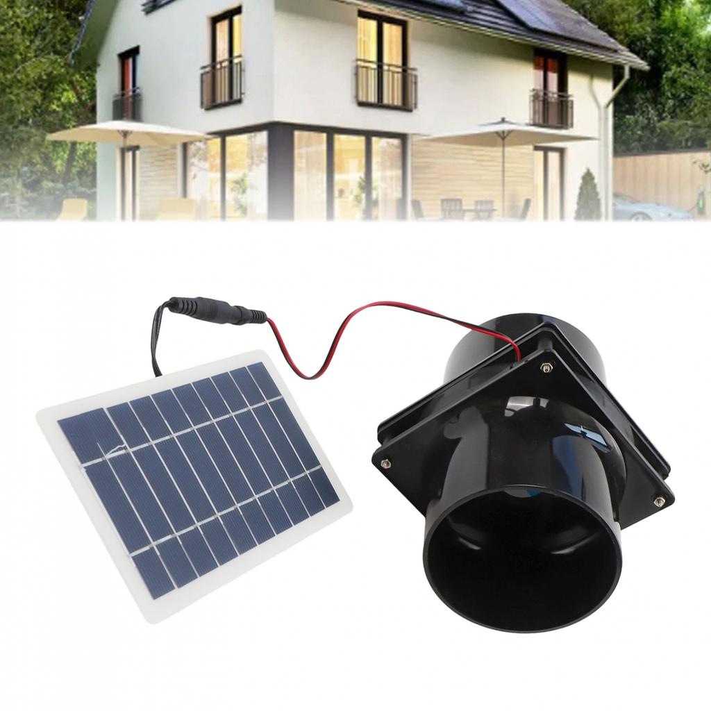 Ventilatore Rotondo per Condotti 12V Ventilatore di Scarico Solare Resistente alle Intemperie
