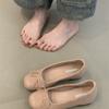 With skirt fairy style ballet shoes 2025 new French temperament gentle bow shallow mouth inner height increase evening shoes