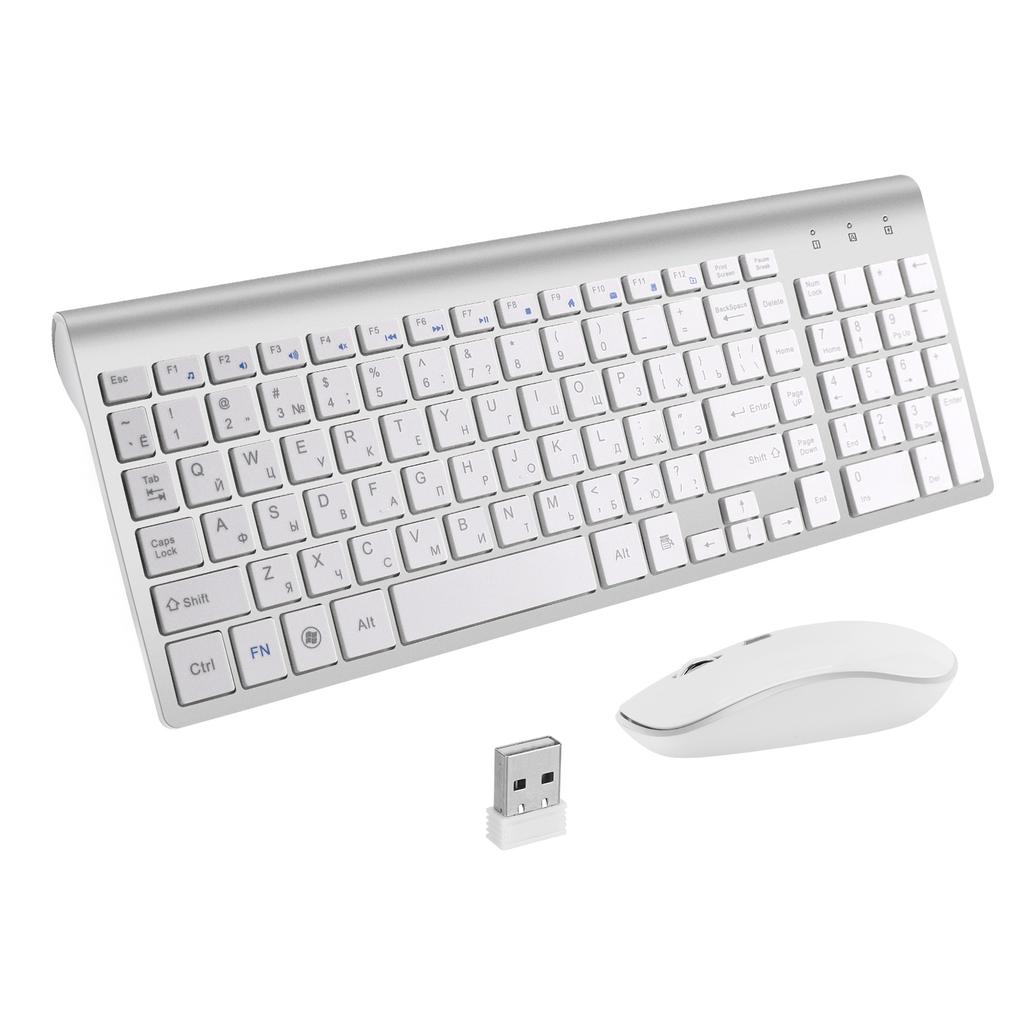 Simple Design Thin 2.4g Wireless Keyboard and Mouse Combo for All-one-one Computer