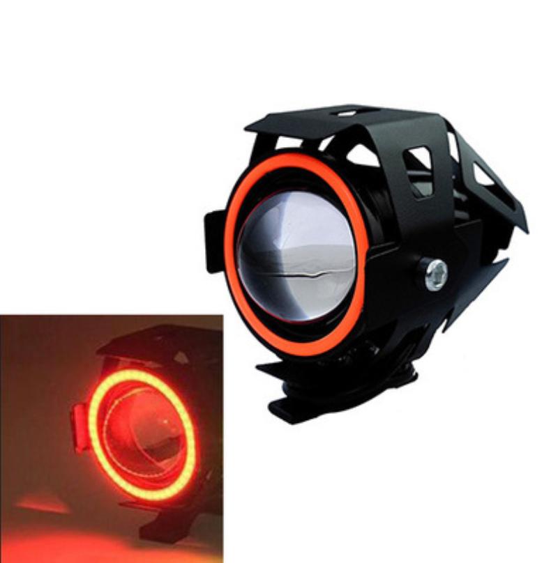 2025 LED Motorcycle Angel Eyes Motorbike LED Auxiliary Lamp U7 Headlamp Spotlights Motorcycle Headlights Super Bright 125W