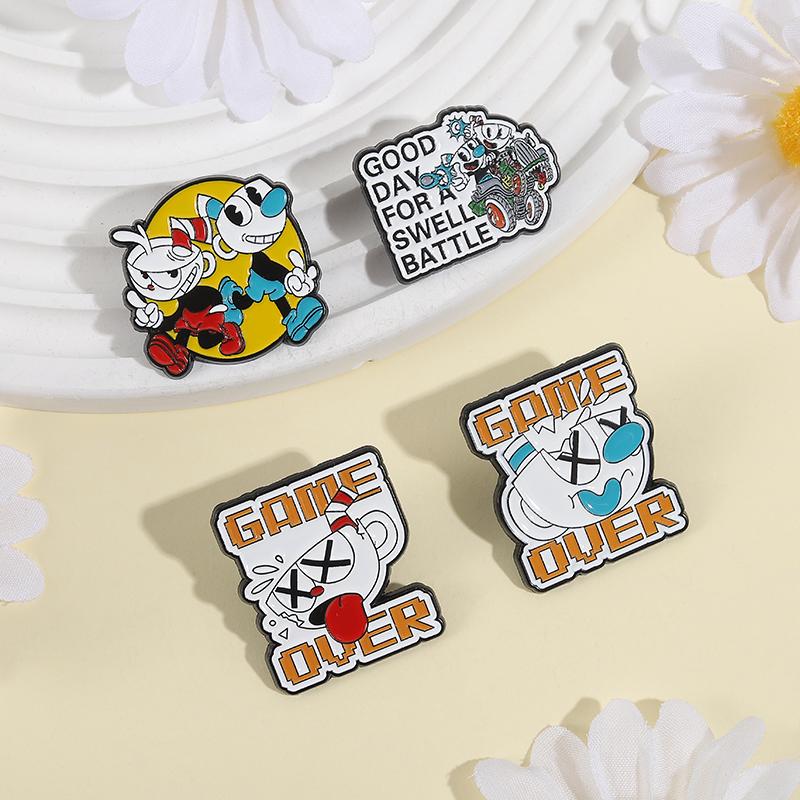 Cartoon Animation Enamel Pins Custom GOOD DAY FOR A SWELL BATTLE Brooches Lapel Badges Clothes Funny Jewelry Gift for Friends