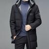 Winter New Men's Medium and Long Middle-aged Thickened Warm Dad Loose Coat