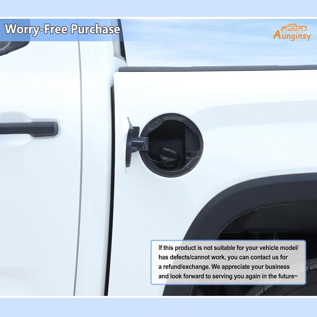 Aunginsy Car Fuel Tank Cap Replacement Compatible with Toyota Tundra 2022 2023 2024 2025 Pickup Truck Door Fuel Filler Cap with Rubber Rope Gas Cap