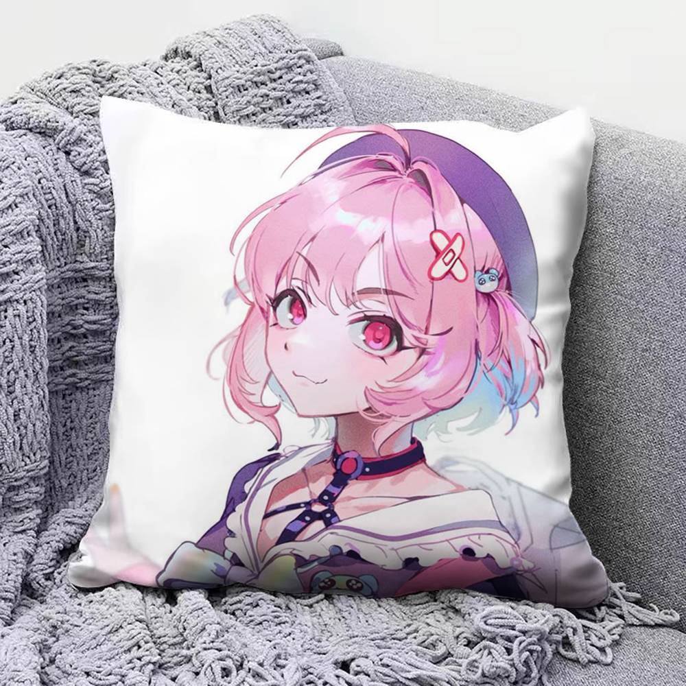 Yumemi Riamu Anime Girl Home Sofa Cushion Covers and Aecorative Custom Pillow Covers