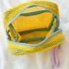 Lightweight Mesh Makeup Bag Travel Portable Cosmetic Storage Bag with Zipper Square Wash Bag Multi-purpose Sundries Storage Bag