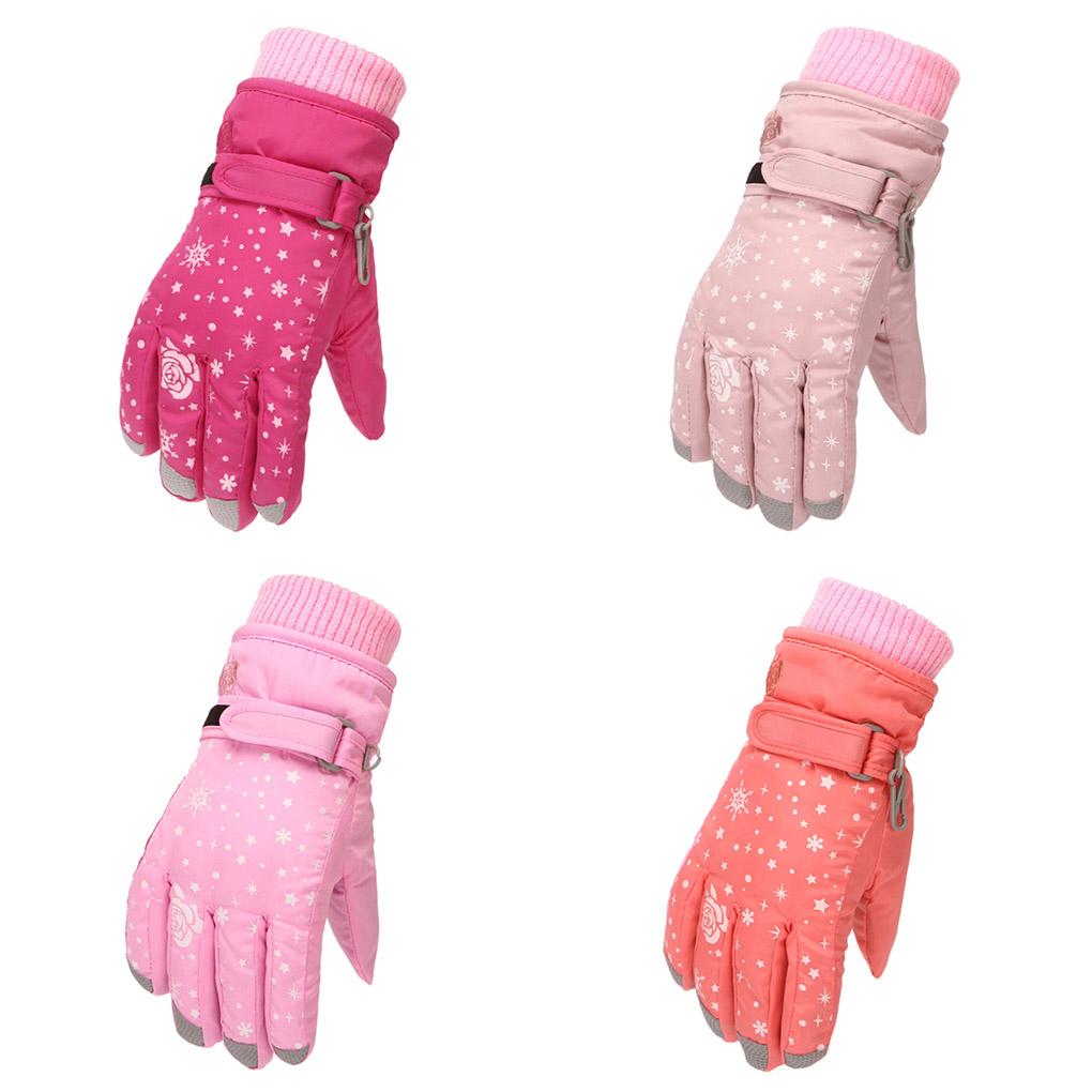 1 Pair Cold Winter Children Skiing Glove Portable Snow Knitting Gloves Wind-proof Warm-keeping Mittens Warming Outdoor