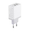 38W Dual USB Fast Charger with QC3.0 & PD Port, Compatible with EU/US/UK Plugs