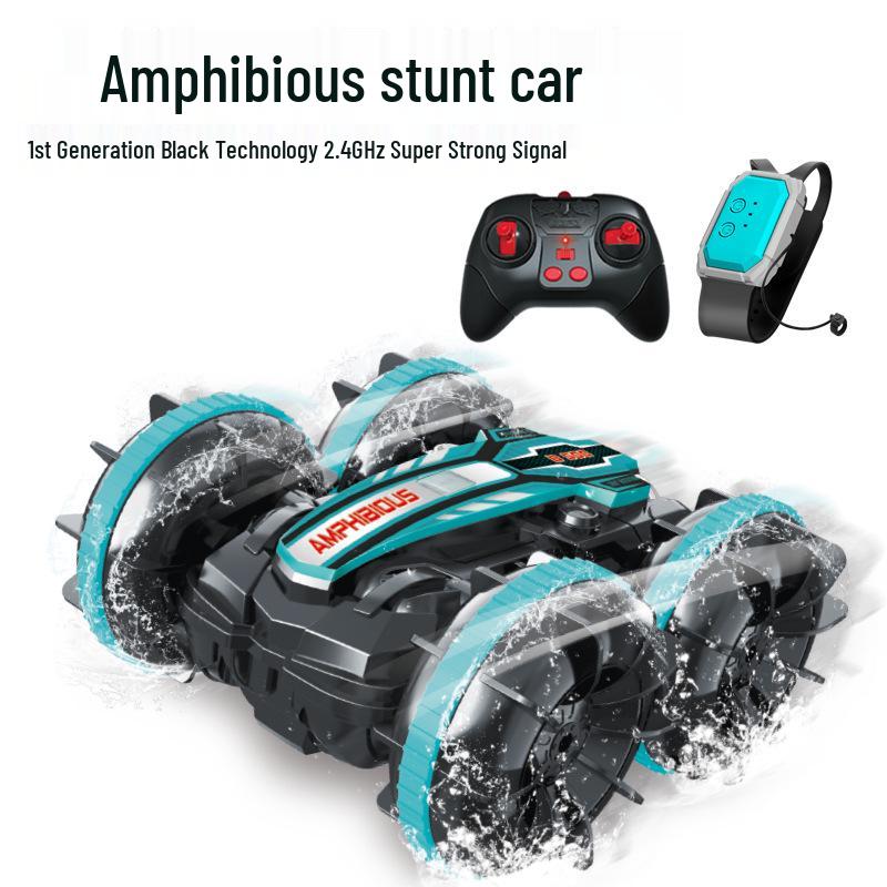Amphibious Remote Control Stunt Car - Double-Sided Land & Water Toy Vehicle