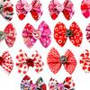 10Pcs Pet Hair Bows Love-heart Pattern Pet Grooming Accessory Non Woven Fabric