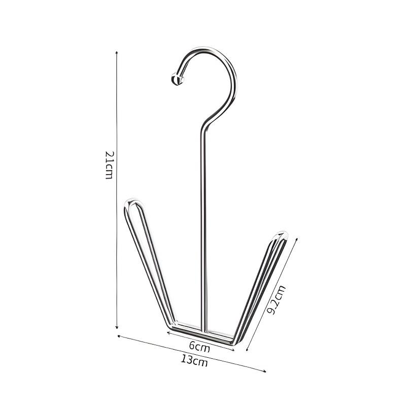 

Stainless Steel Thickened and Thickened Shoe Drying Rack, Multi-functional Hook Shoe Drying Rack, Windproof Drying Rack for Home Balcony With anti-slip beads