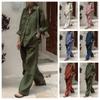 Women's Long-Sleeve Shirt and Loose Pants Two-Piece Set - Autumn 2025 Collection