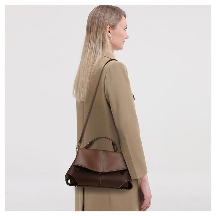 Modische geraffte Damen Handtaschen Designer Klappen Schultertaschen Luxuriöse PU-Leder Umhängetasche Hohe Qualität Pendler Tasche 2025