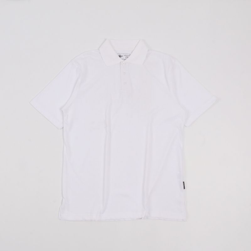 

Export Short Sleeve Soft Comfortable Solid Color Polo Collar T-shirt White (slightly flawed) 2XL