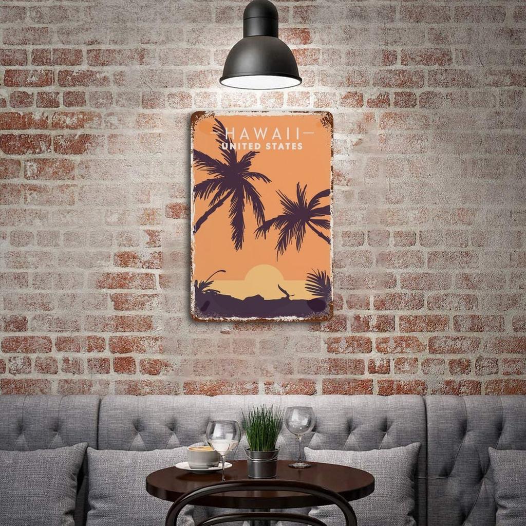 1PC Vertical Rustic Tin Wall Poster 20×30cm, Vintage Aged Iron Sign for Garage, Bar, Home Kitchen or Office Retro Decorative Display