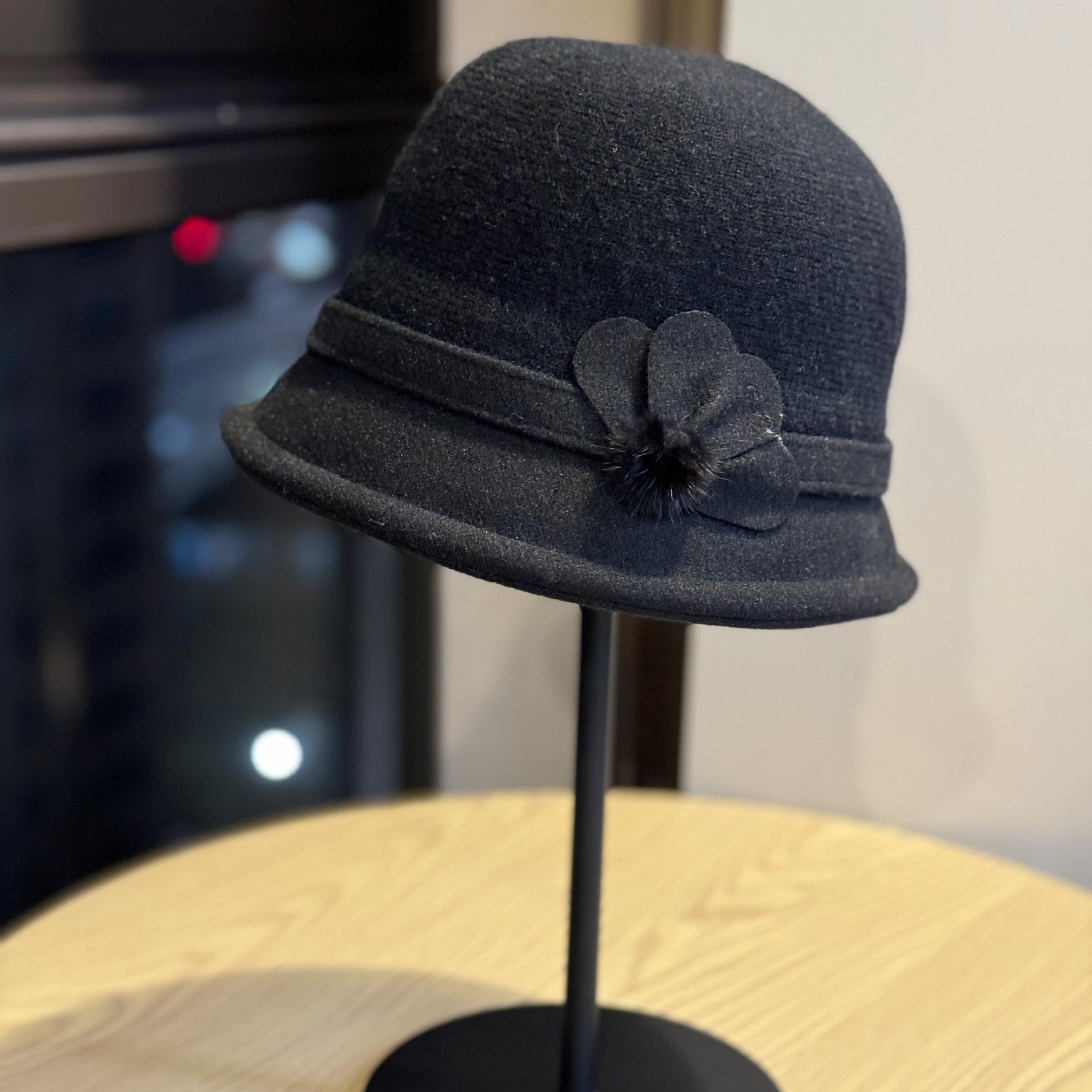 

Осенне-зимние шляпы для женщин среднего и пожилого возраста для мам, бабушек и пожилых дам, плюс бархатные теплые шерстяные вязаные шляпы, модные Adjustable