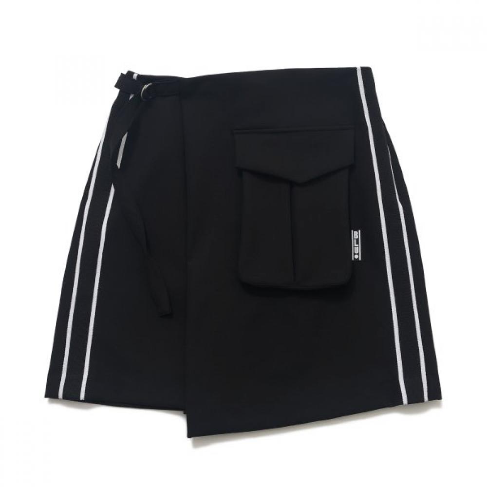 Blu Dot Out Pocket Wrap Skirt Pants Bk