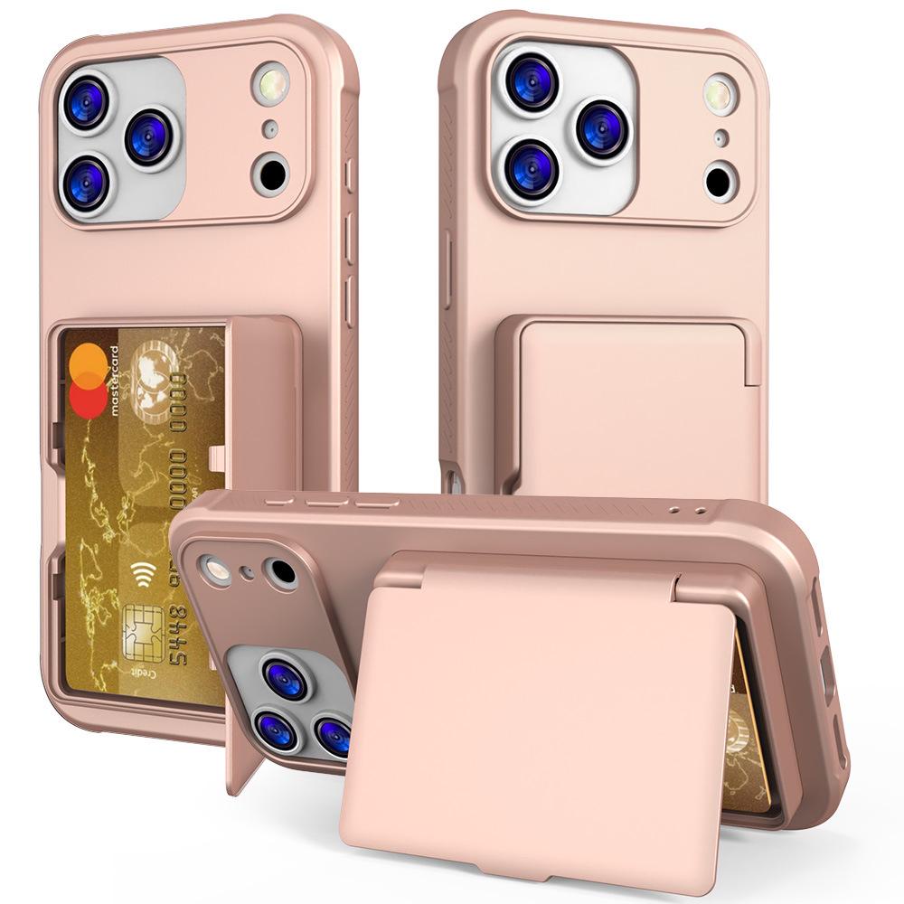 

Чохол-книжка для iPhone 17 Pro Max з дзеркалом, картхолдером та підставкою, захищений від падінь iPhone 16 Pro