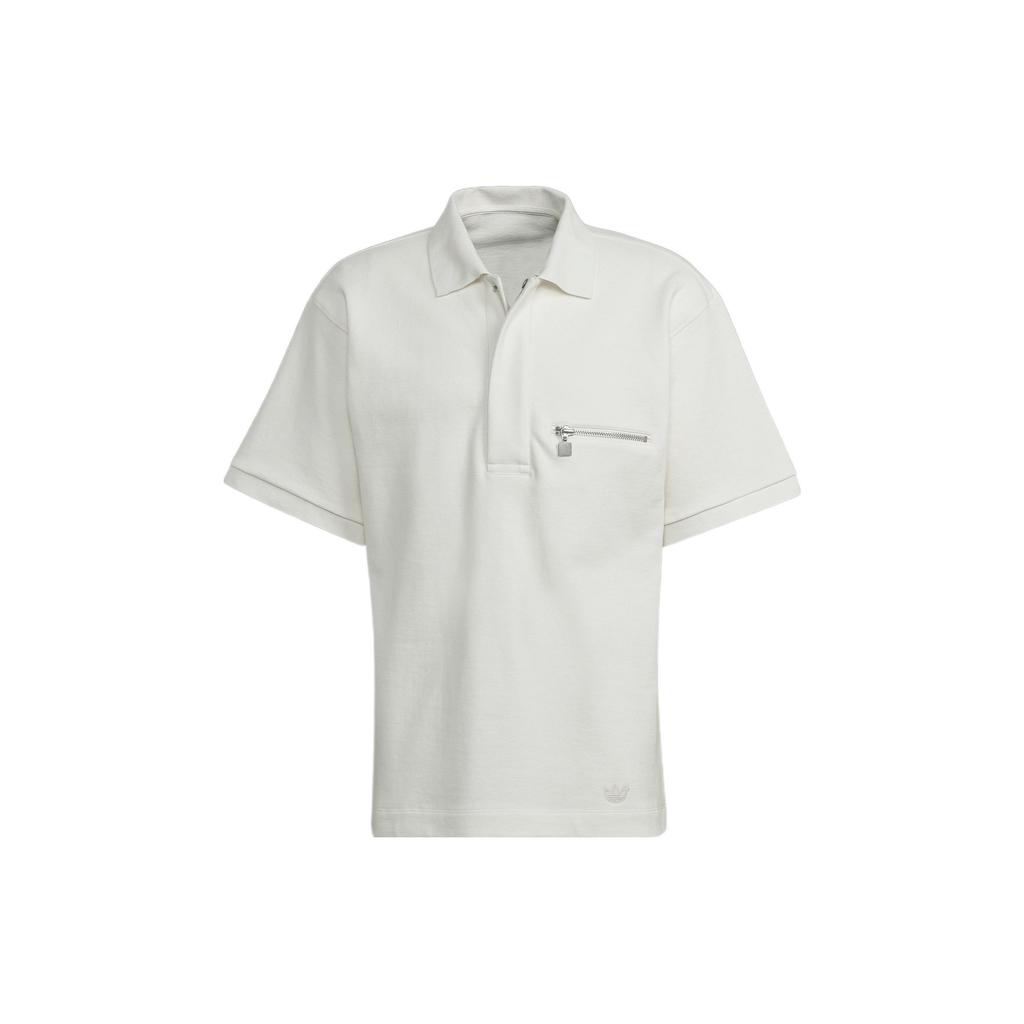 adidas Originals Blue Version Collection Polo Shirts Men's Pink White Polo Collar Moderate Straight Fit HM2347