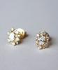 Anz Chemistry Petit Oval Diamond Snowflake Earrings
