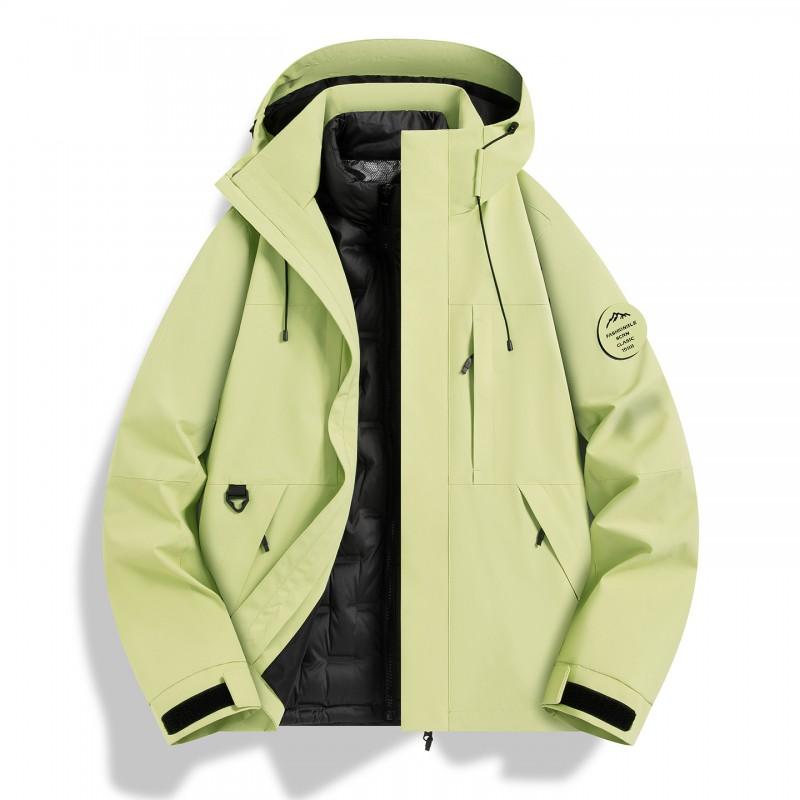 3-in-1 Waterproof Windproof Hiking Jacket With Removable Fleece Liner Men Women Outdoor Trekking Camping